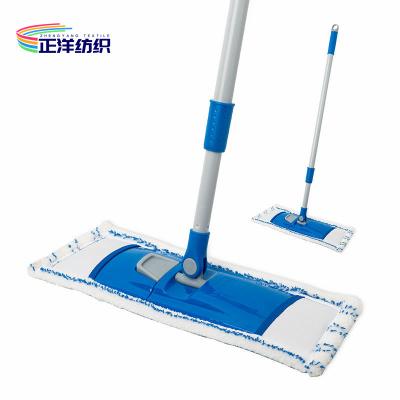 China Iron Cleaning Mop Handle 16x48cm Blue White 150cm 600gsm Steam Pocket Mop for sale