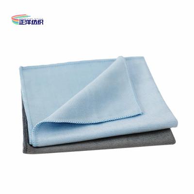 China Polyamide Polyester Reusable Cleaning Cloth Blue 40x40cm 320GSM Square Glass Cleaning Cloth for sale