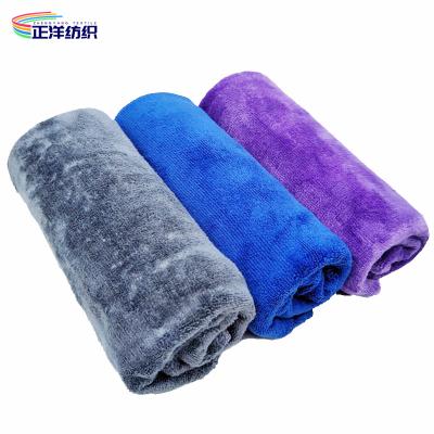 China 400GSM 50X60CM Rags Microfiber Double Side Brushed de limpeza reusável Terry Cloth Cleaning Towels de trama à venda