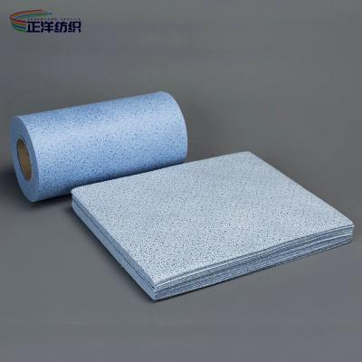 China telas no tejidas disponibles industriales resistentes disponibles del rollo enorme de los trapos del trapo de limpieza 120gsm en venta