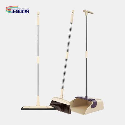 China 93cm Broom Dustpan Stainless Steel Handle Plastic Windproof Rubber Scraper Household Cleaning Set for sale
