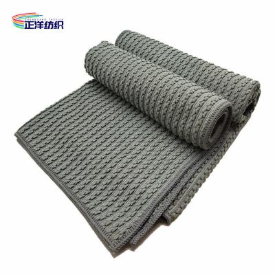 China 40x40cm Car Cleaning Rags 300gsm Jacquard Style Warp Terry Microfiber Car Washing Cloth for sale