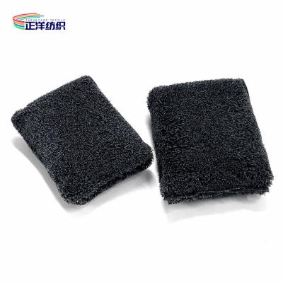 China Viscose Car Detailing Tools 8x14cm Scratchless Leather Car Seat Compound Applicator Pad for sale