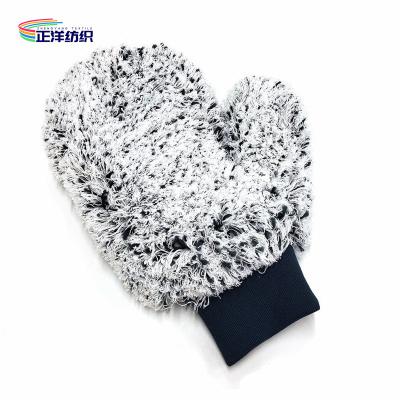 China 20x25cm 1100gsm 100% Polyester Luxury Chenille Microfiber Car Cleaning Gloves for sale