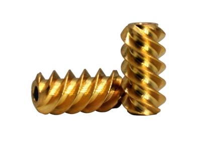 China High Demand Small Bronze Worm Gear Sets 4 Teeth 0.7 Module DIN3974/ 9 for sale