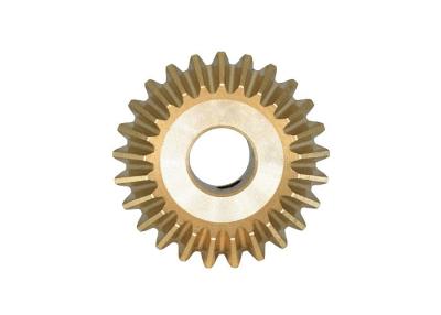 China Miniature Brass Alloy Straight Bevel Gear 25T 1 Module 26.4mm Crown Diameter for sale