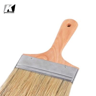 China 5in Bristle Paint Brushes Wood Handle Wool Hair For House Wall Painting for sale