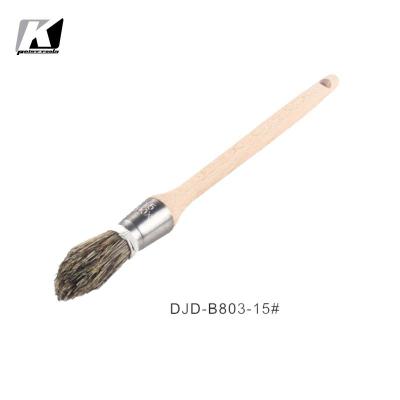 China Multifunctional Round Natural Bristle Paint Brush For Painting 217x15x12mm for sale