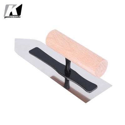 China ODM Plastering Stainless Steel Trowel Silver Color With Wooden Handle for sale