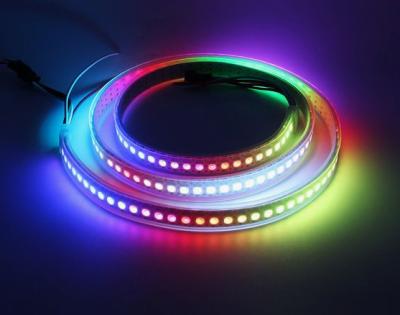 China IC incorporado a todo color, 256 luces de tira llevadas flexibles del brillo, 72 /96/144 LEDs/M en venta