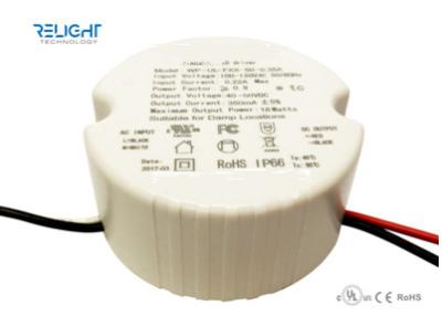 China Triac Dimming 350mA Round LED Power Supply 120Vac Input for Ceiling Light for sale