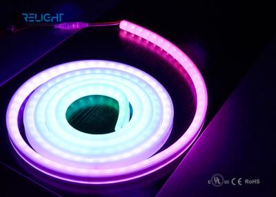 China RGB führte flexible LED Neonbeleuchtung Seil-helle Neonröhre RGB, die 5050RGB mit IC IP67 für im Freien einbettete zu verkaufen