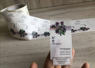China Full color printed waterproof clear vinyl shampoo bottle packaging sticky labels for sale
