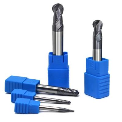 China Milling Cutter 4 Flute Ball Nose CNC Router Bit Carbide End Mill 45HRC R3 R4 R5 R6 for sale