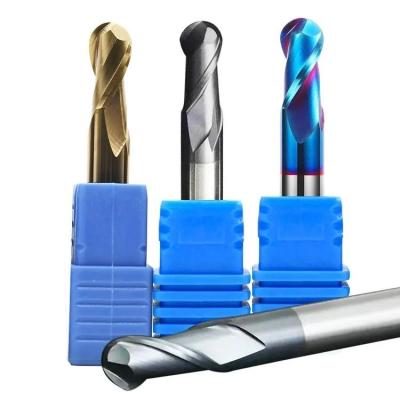 China 4 6 8 Mm HRC55 45 65 CNC Ball Nose Router Bits Milling Cutters for sale