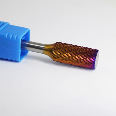 China Drill Bits Electric Cutter Tools Tungsten Blue Nano Copper Coating Carbide Burrs for sale