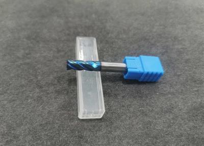 China Blue Coated Tungsten Carbide End Mill , Carbide Milling Cutter For Machine Cutting for sale