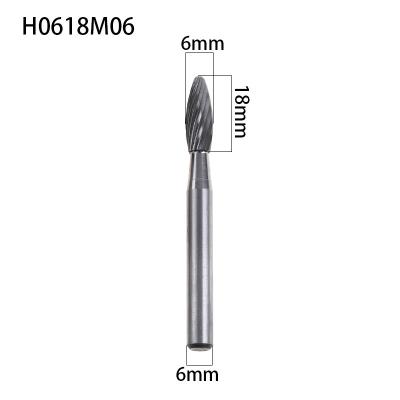 China H Shape 6mm Flame Carbide Burr / Die Grinder Bits For Aluminum Full Size for sale