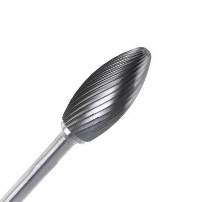China Silver Flame Tungsten Carbide Burr Bits Rotary Tool Grinding Bits Wear Resistance for sale