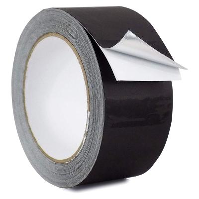 China Black Lacquered Aluminum Foil Tape With Solvent Acrylic Adhesive zu verkaufen