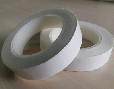 中国 7.5N/cm Adhesive Strength White Aramid Paper Insulation Tape 0.10mm For Electrical Applications 販売のため