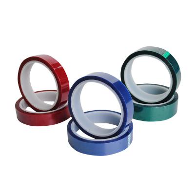 China PET Heat Resistant Electrical Insulation Tape Splicing Tape Blue Transparent High Adhesion Strength for sale