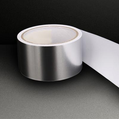 China Self Wound Polyester Sticky Aluminum Tape 55um Without Liner for sale