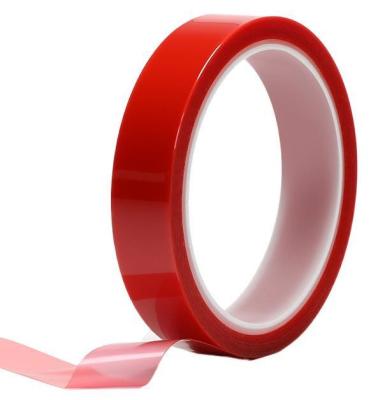China Red PET Adhesive Tape Colorful Film Acrylic Pressure Sensitive Adhesive B Grade for sale