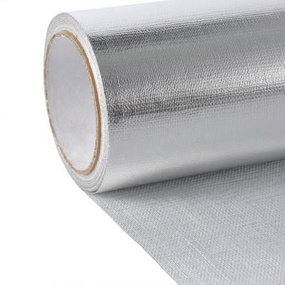 China 1.0m 1.2m Aluminum Foil Laminated Fiberglass Cloth For Heat Reflection And Heat Insulation for sale