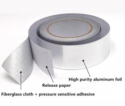 중국 라미네이트된 알루미늄 호일 유리천 테이프 셀프 접착제 알루미늄 포일 테이프 판매용