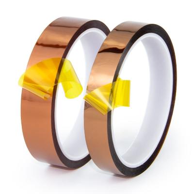 China Single Side Coated Polyimide Film Adhesive Tape Amber Transparent for sale