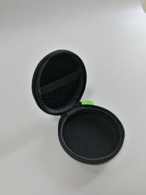 China customized mini portable PU leather  EVA earphone case pouch bag hard shell zipper case for sale