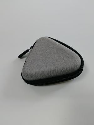 China customized mini portable PU leather  EVA earphone case pouch bag hard shell zipper case for sale