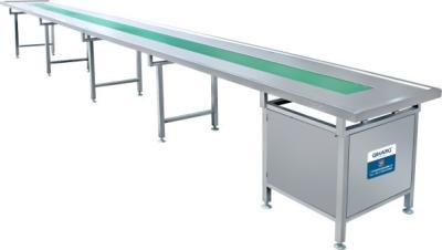 China Industrial Transfer Green Pvc Assembly Line Conveyor Belt For Liquid Filling Capping Production Line for sale