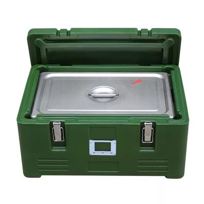 China 30L Top Loading PE Insulated Food Thermo Box With Stainless Steel Inner GN Pan for sale