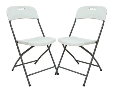 China Outdoor White Plastic Metal Folding Chairs For Events Garden Party Chairs for sale
