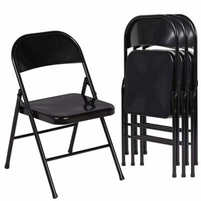 China Black Iron Small Size Lightweight Folding Chair For Camping Outdoor for sale