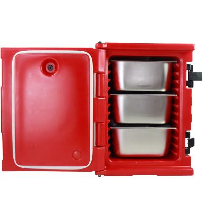 중국 Nylon Handles Insulated Food Pan Carrier With Four Wheels At Bottom 판매용