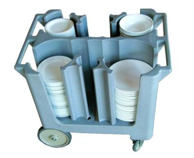 中国 Rotomoldedの調節可能な皿の容器のブレーキが付いている大きいAwivelの足車 販売のため