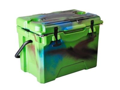 China OEM 25QT Portable Roto Molded Ice Box Outdoor Ice Fishing Tackle Box for sale
