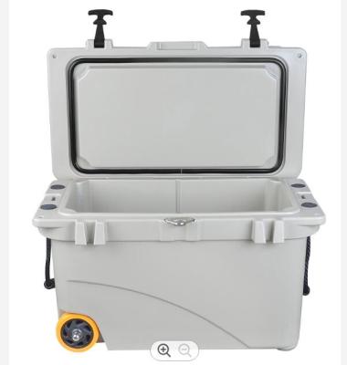 China 45L Heavy Duty Rotomolded Wheeled Cooler Box Outdoor for sale
