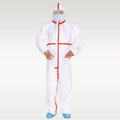 China EN 14126 Type 4 Disposable Coveralls Micro Porous Disposable Protective Coverall for sale