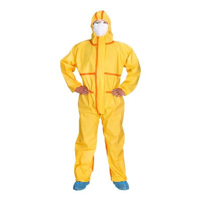 China Single Use Type 3 Disposable Coveralls Waterproof PPE Chemical Protection Coverall for sale