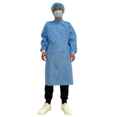 China XL XXL XXXL Medical Isolation Gowns Non Woven SMS Patient Operation Gown For Doctors for sale