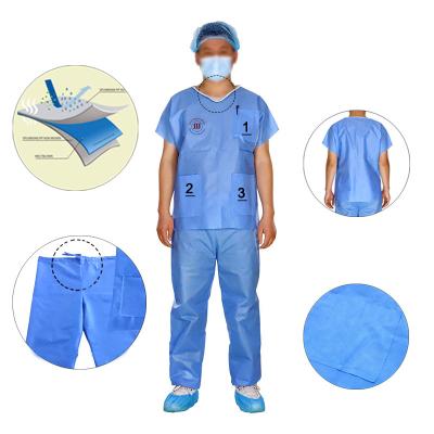 China OEM Blue Disposable Nursing Scrubs for sale