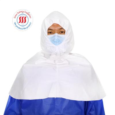 China Non Woven Microporous Shoulder Cover Waterproof Hood Cover With Elastic Hood for sale