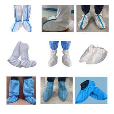 China Los zapatos desechables impermeables de SF cubren la cubierta de las botas de seguridad industrial con la tira del lazo en venta