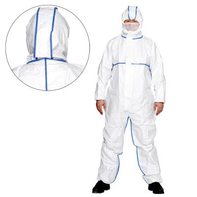 China Pp Pe Laminated Microporous Waterproof Disposable Sf Coveralls With Bound Seams à venda