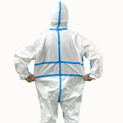 China Oem Non Woven Disposable Coveralls Type 4 5 6 With Tape for sale