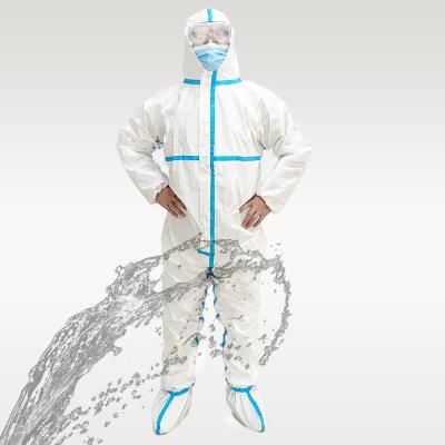 China No Woven Microporous Pp Pe Laminated Type 4 Disposable Coveralls With Boots for sale